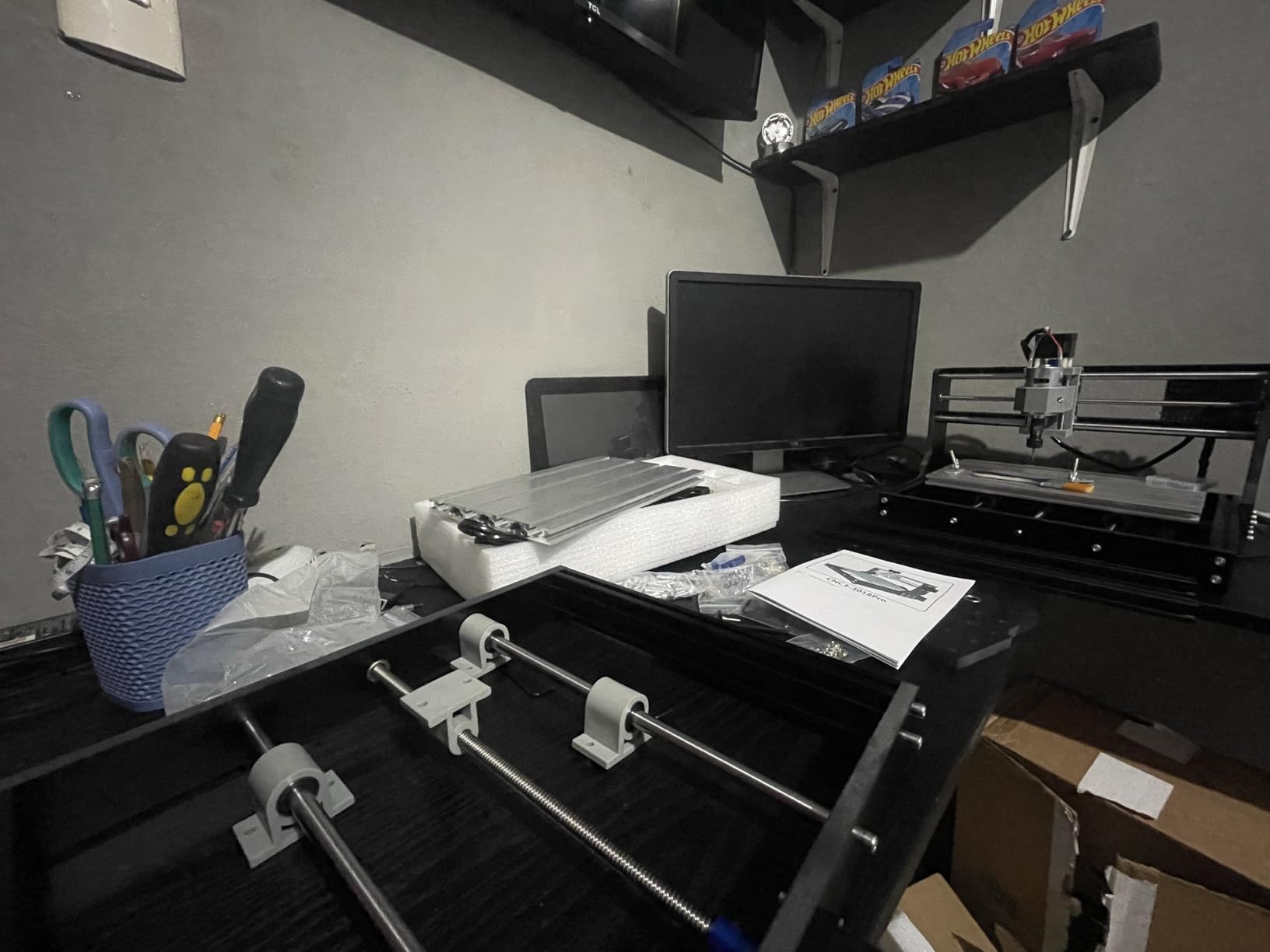 RATTMMOTOR DIY CNC Router Kit, 3 Axis Hobby CNC Router Machine GRBL Control, Plastic Acrylic PVC PCB Wood Mini Desktop Engraving Milling Carving Machine, Working Area 300x180x45mm customer photo 1