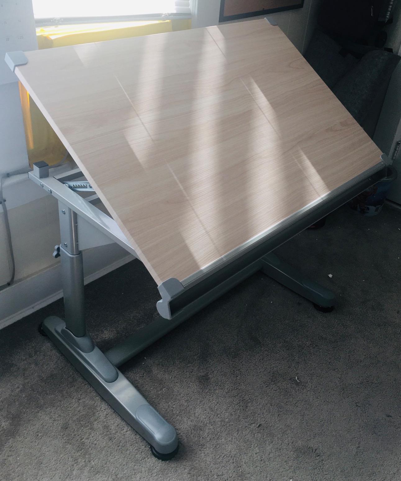 Stand Up Desk Store Adjustable Height and Angle Drafting Table Drawing Desk with Large Surface (Black Frame/Black Top, 40 W X 26 D) customer photo 2