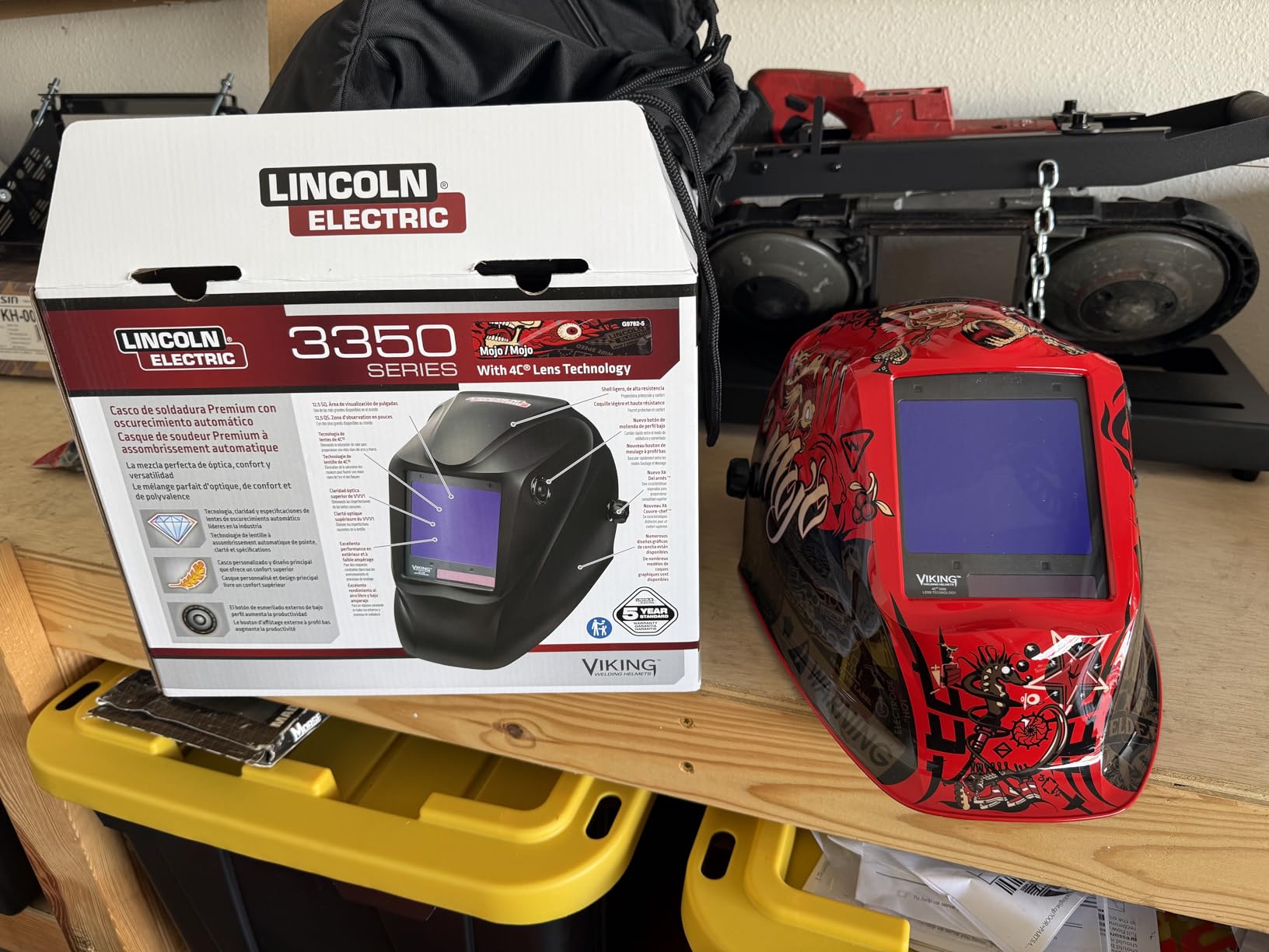 Lincoln Electric K3034-4 VIKING 3350 Auto Darkening Welding Helmet with 4C Lens Technology, Matte Black customer photo 1