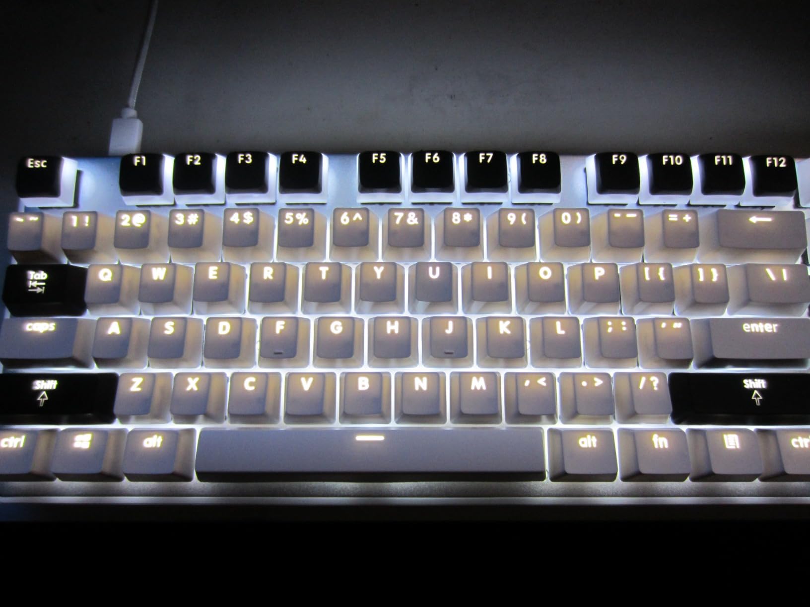 G.SKILL USB KM360 Professional Tenkeyless Mechanical Keyboard, Cherry MX Red, ABS Dual Injection Keycap, (White) customer photo 2
