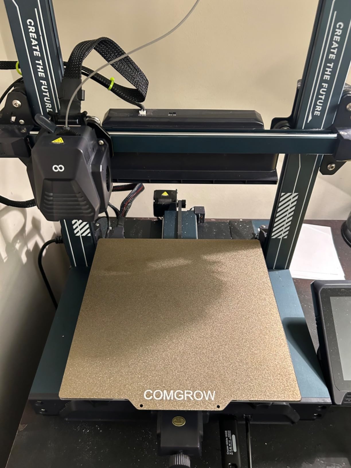 Comgrow PEI Sheet Magnetic Flexible Heated Bed, PEI Spring Steel 235x235mm for ELEGOO Neptune/Anycubic Kobra/Creality Ender 3 Series customer photo 2