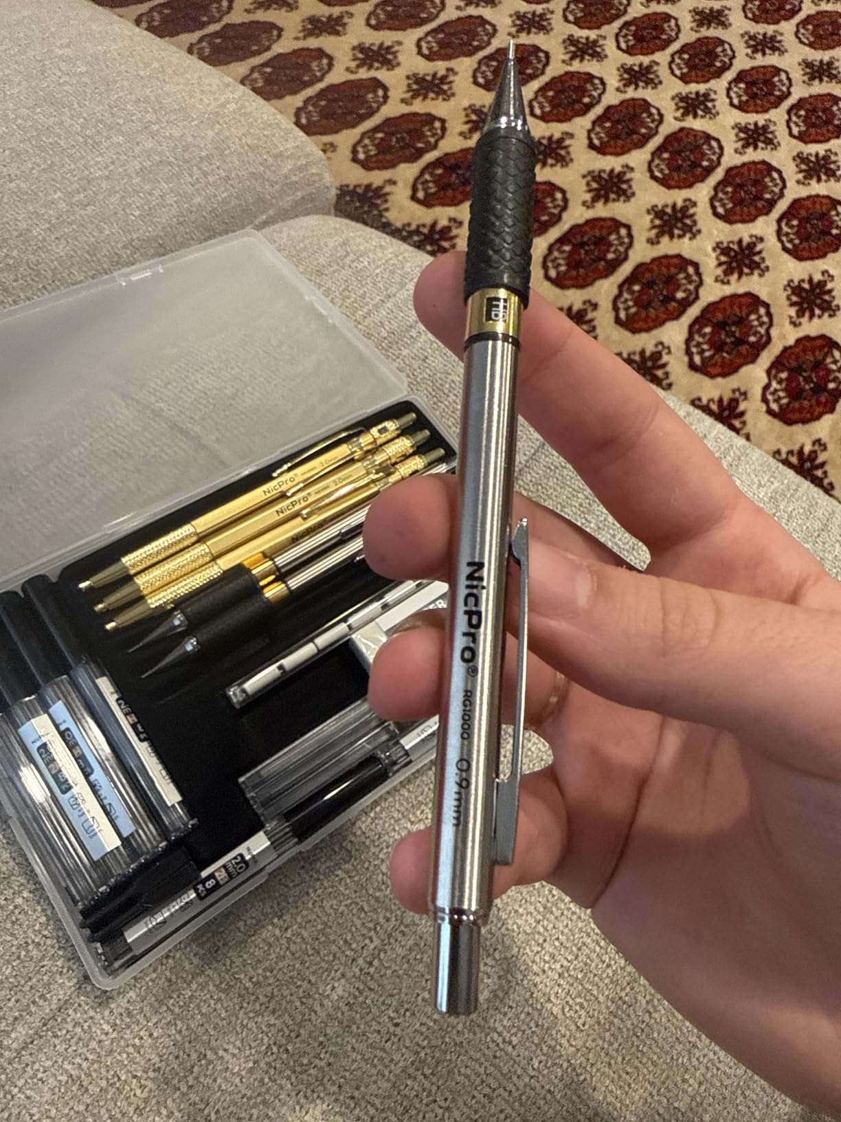 Nicpro 6PCS Art Mechanical Pencil Set, 3PCS Metal Drafting Pencil 0.5 mm & 0.7 mm & 0.9 mm & 3PCS 2mm Graphite Lead Holder (2B HB 2H) For Writing, Sketching Drawing With Lead Refills Case customer photo 2