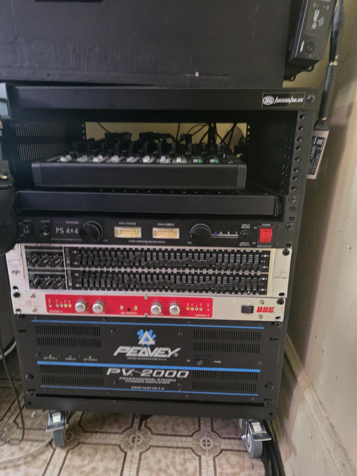 AxcessAbles 12U AV Equipment Rack | 19-Inch Steel Open Frame Home Studio Rack with 3