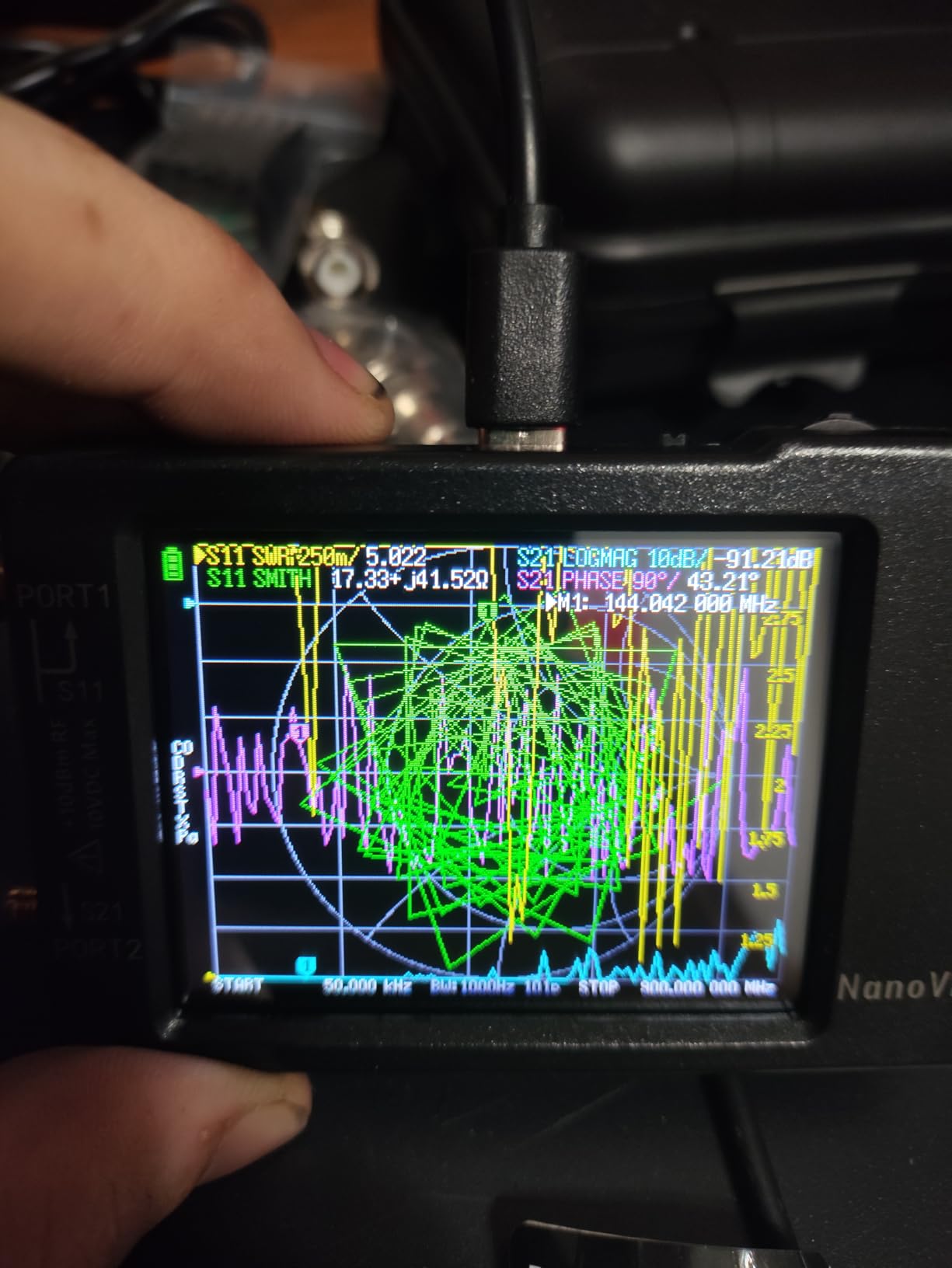[Upgraded] AURSINC NanoVNA-H Vector Network Analyzer 9KHz-1.5GHz Latest HW V3.7 HF VHF UHF Antenna Analyzer, Measuring S Parameters, SWR, Phase, Delay, Smith Chart customer photo 2