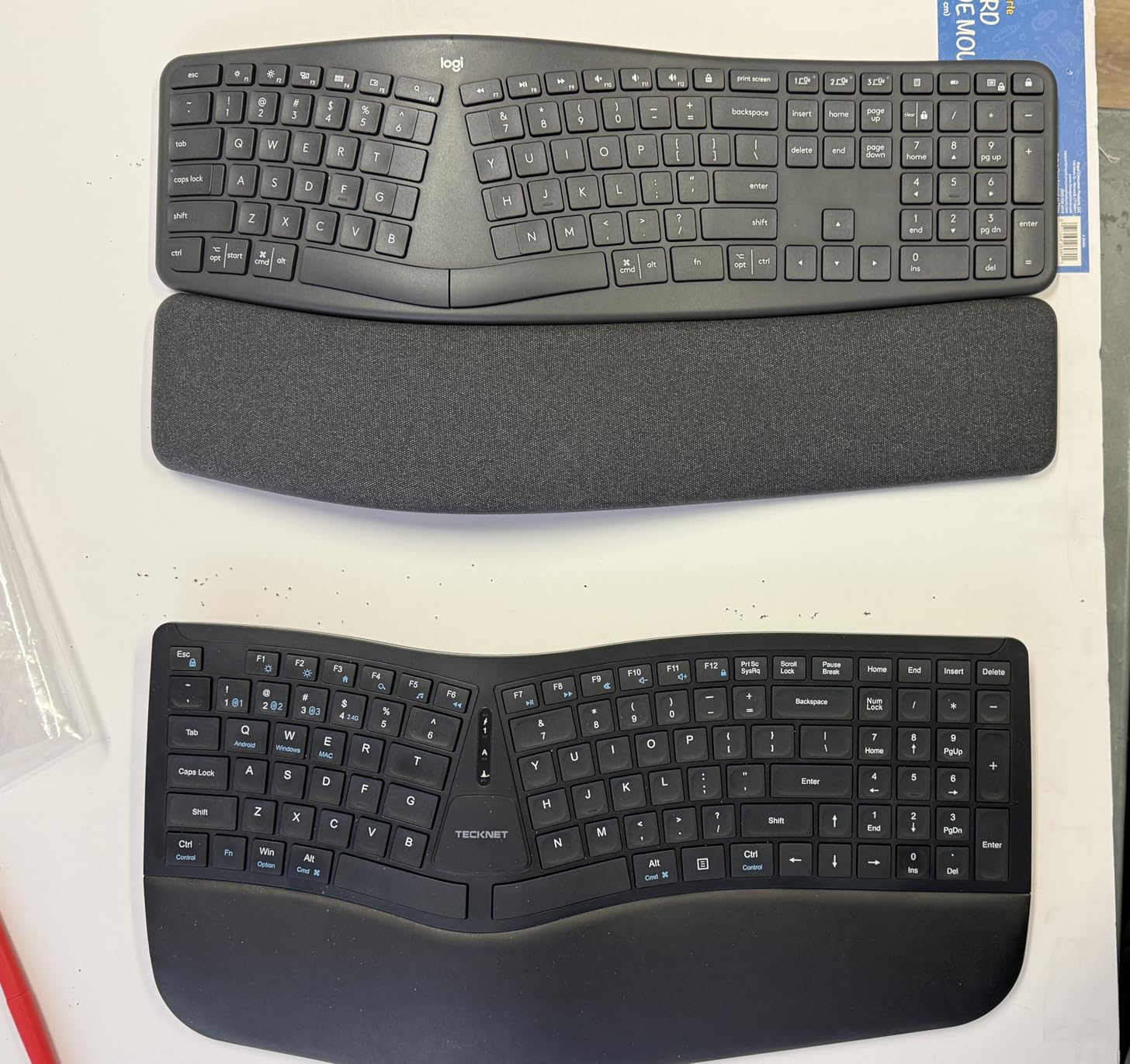 Logitech Ergo K860 Wireless Ergonomic Keyboard - Split Keyboard, Wrist Rest, Natural Typing, Stain-Resistant Fabric, Bluetooth and USB Connectivity customer photo 2
