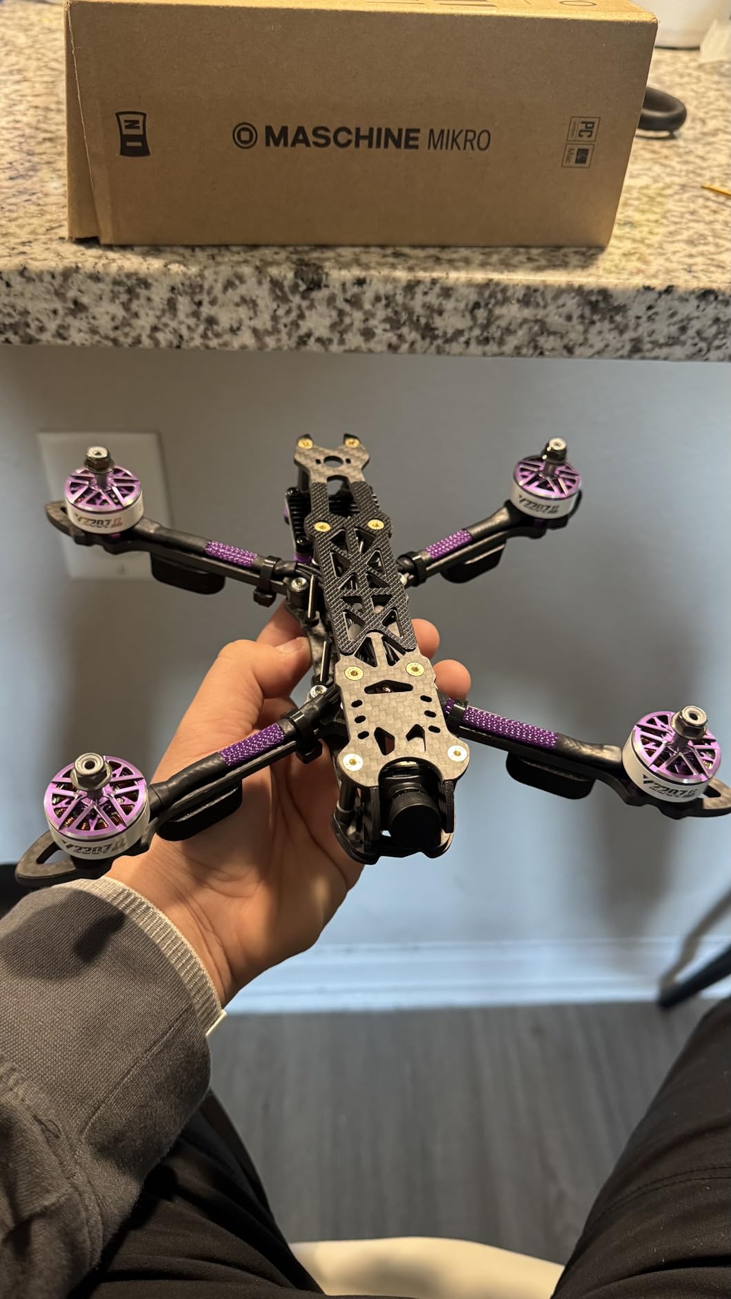 225mm FPV Racing Drone Frame Carbon Fiber 5 inch Quadcopter Freestyle Frame Kit with Lipo Battery Strap customer photo 1