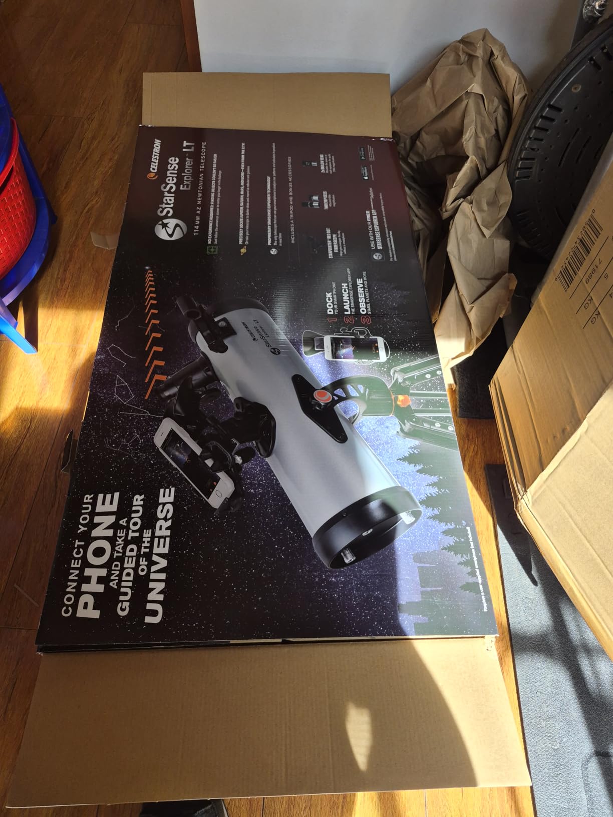 Celestron StarSense Explorer LT 114AZ App-Enabled Telescope - 114mm Newtonian Reflector with Smartphone Dock & StarSense App - iPhone & Android Compatible - Easy-to-Use for Beginners customer photo 1
