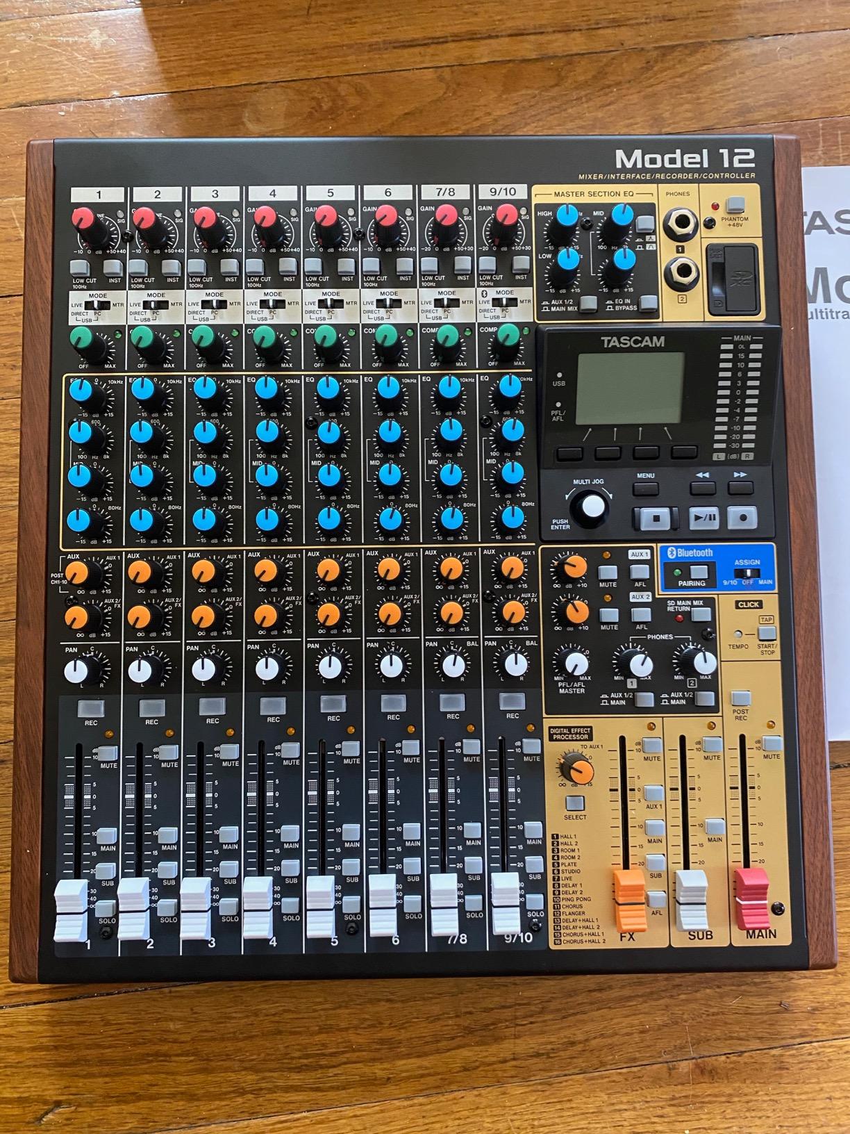 Tascam Model 12 All-in-One 12-track Digital Multitrack Mixing and Recording Studio customer photo 2