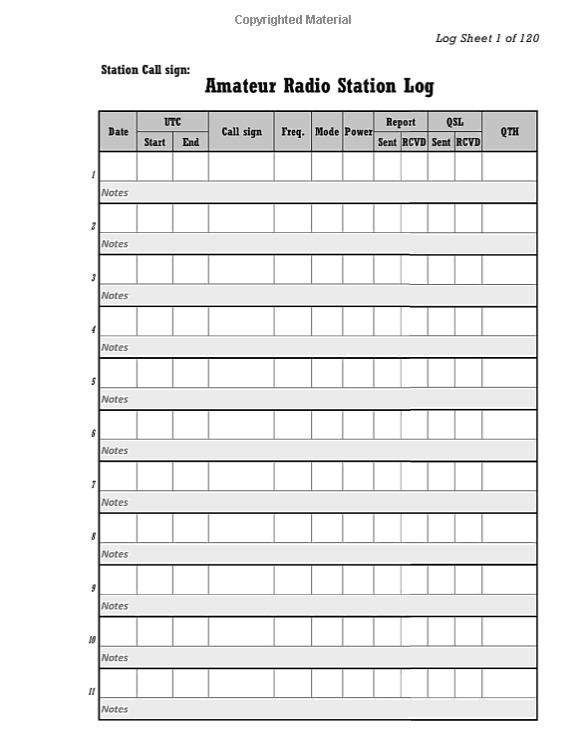 Amateur Radio Station Log Book: with Ham Radio Quick Reference Guide (1300 contacts, Handy format Letter 8.5 x 11 in.) customer photo 1