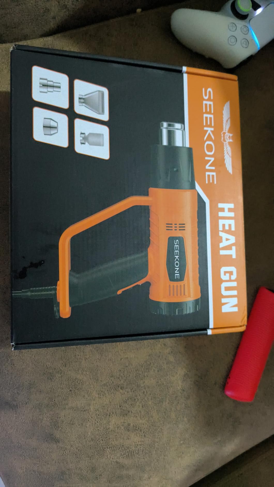 SEEKONE Heat Gun 1800W Heavy Duty Fast Heat Hot Air Gun Kit with Dual-Temperature Settings (752℉&1112℉) and 4 Nozzles with Overheat Protection customer photo 2