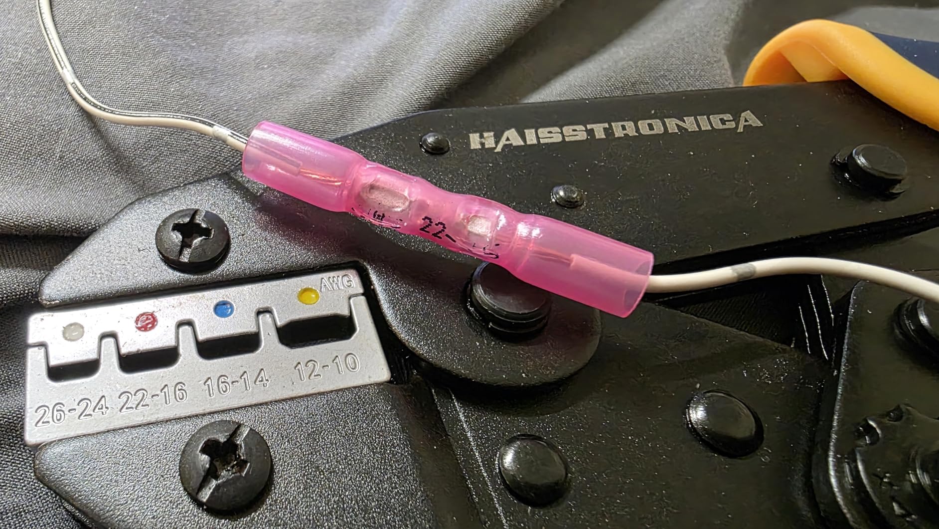 haisstronica Crimping Tool For Heat Shrink Connectors-AWG 26-10 Ratchet Wire Terminal Crimper-Ratcheting Crimper Tools-Available For Insulated Nylon Connectors and Electrical Wire Connectors HS-8327 customer photo 1