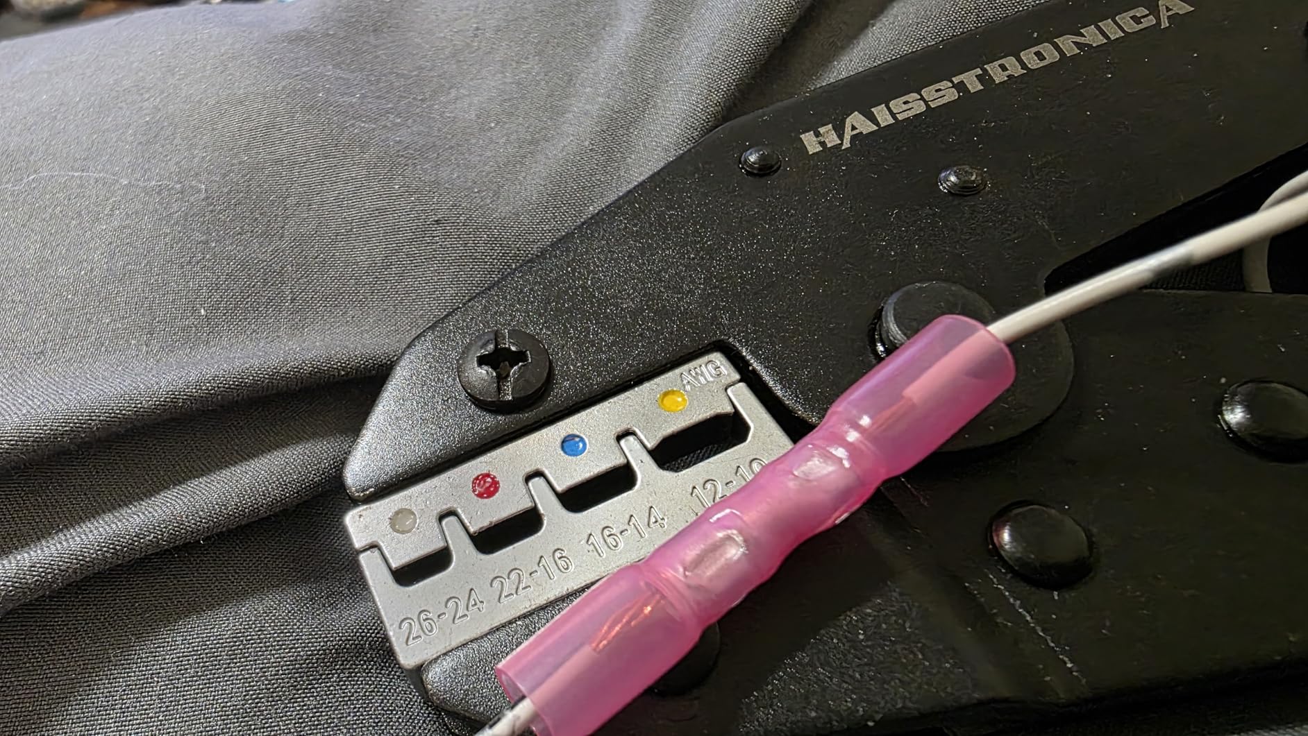 haisstronica Crimping Tool For Heat Shrink Connectors-AWG 26-10 Ratchet Wire Terminal Crimper-Ratcheting Crimper Tools-Available For Insulated Nylon Connectors and Electrical Wire Connectors HS-8327 customer photo 2