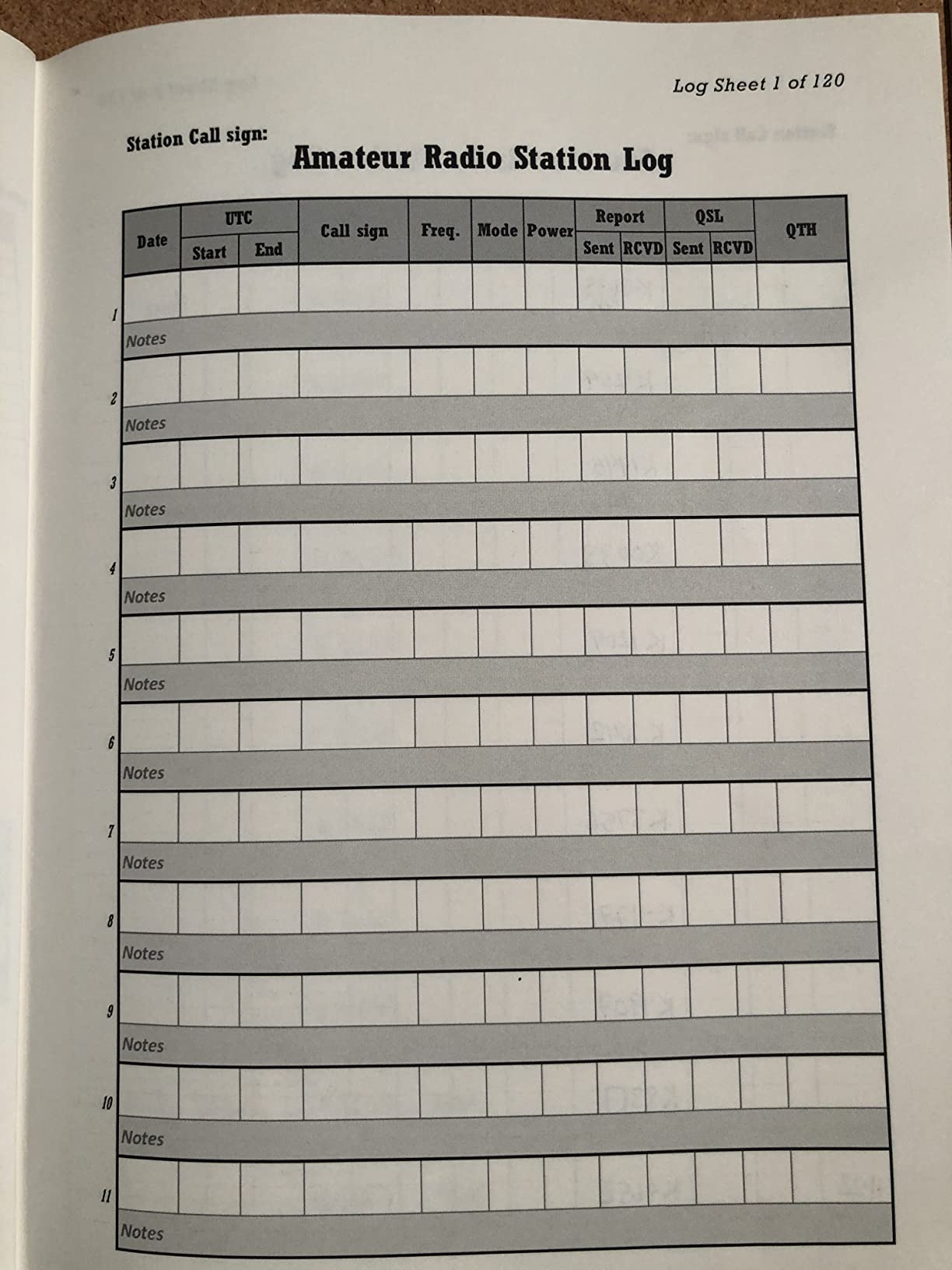 Amateur Radio Station Log Book: Ham Radio Quick Reference Guide included / 1300 contacts / Handy format Letter 8.5 x 11 in customer photo 2