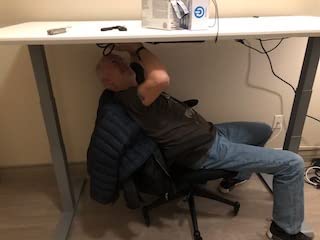 Vari Classic Electric Standing Desk - VariDesk Height Adjustable Sit/Stand Desk - Dual Motor with Memory Presets, Stable T-Style Legs - Gaming or Home Office Workstation - 60