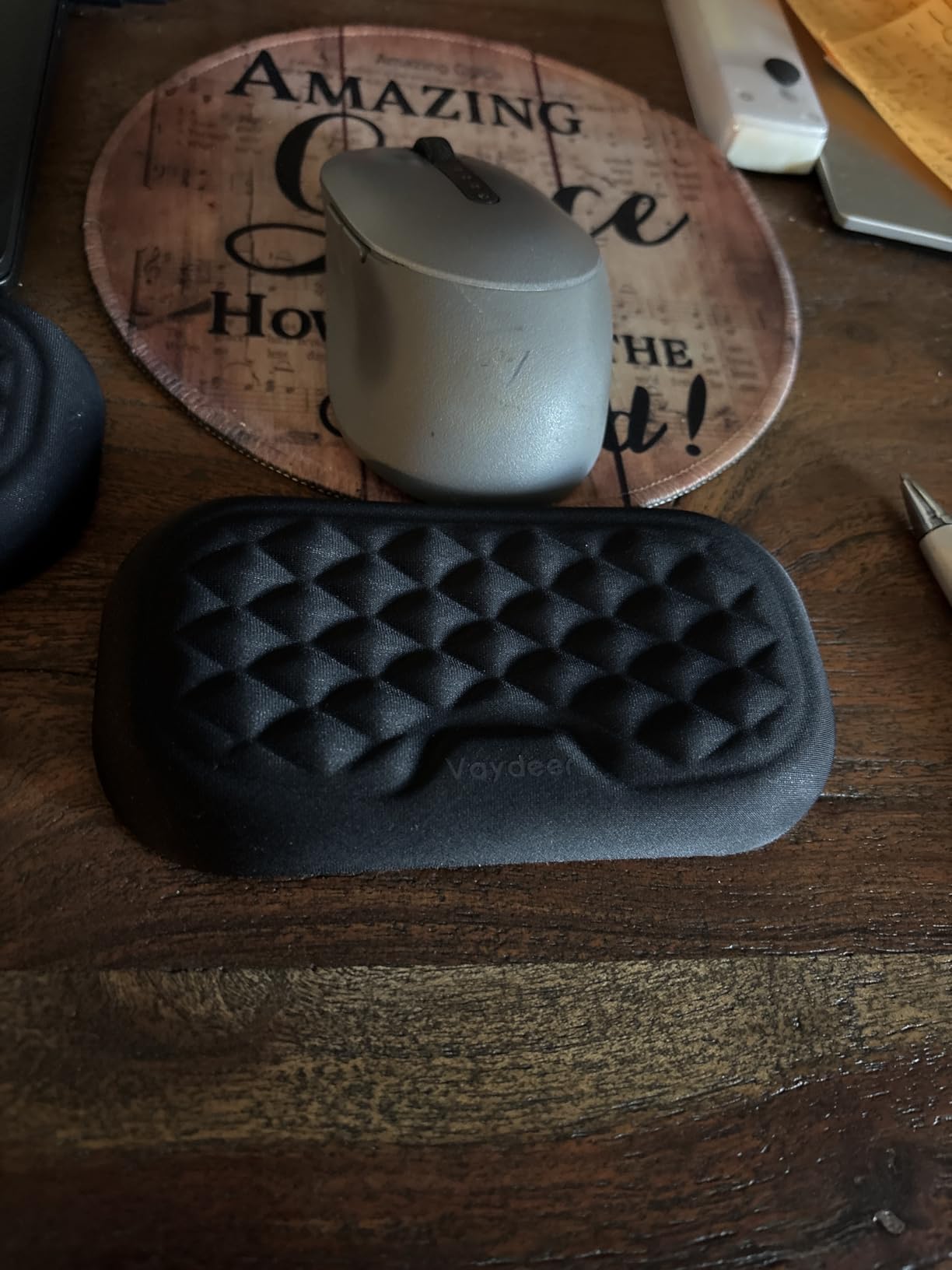 Vaydeer Wrist Rest for Keyboard and Mouse, Computer Ergonomic Wrist Support Pad, Soft Memory Foam Arm Cushion for Desk, Palm Hand Office Laptop Typing customer photo 1