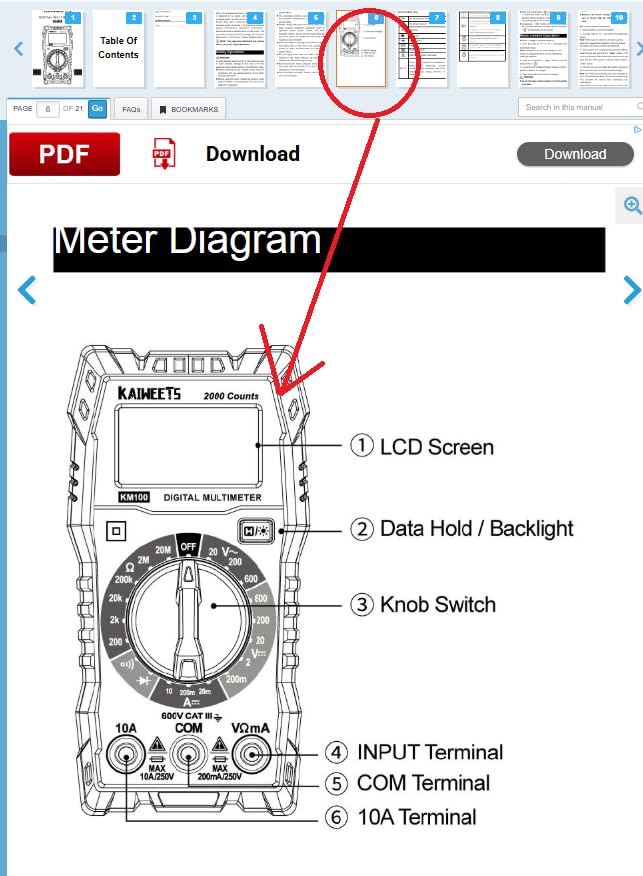 KAIWEETS Digital Multimeter with Case, DC AC Voltmeter, Ohm Volt Amp Test Meter and Continuity Test Diode Voltage Tester for Household Outlet, Automotive Battery Test (Anti-Burn with Double Fuses) customer photo 1