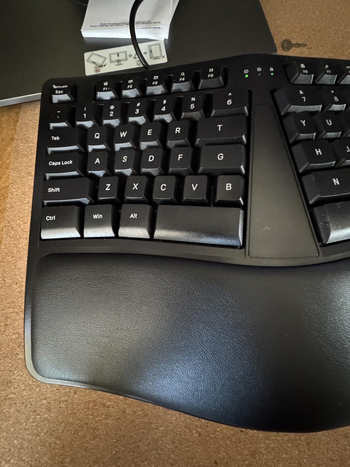 X9 Wired Ergonomic Keyboard with Cushioned Wrist Rest - Type Comfortably Longer - USB Wired Split Keyboard for Laptop, PC & Chrome Computer with 110 Ergo Keys & 5ft Cable customer photo 2