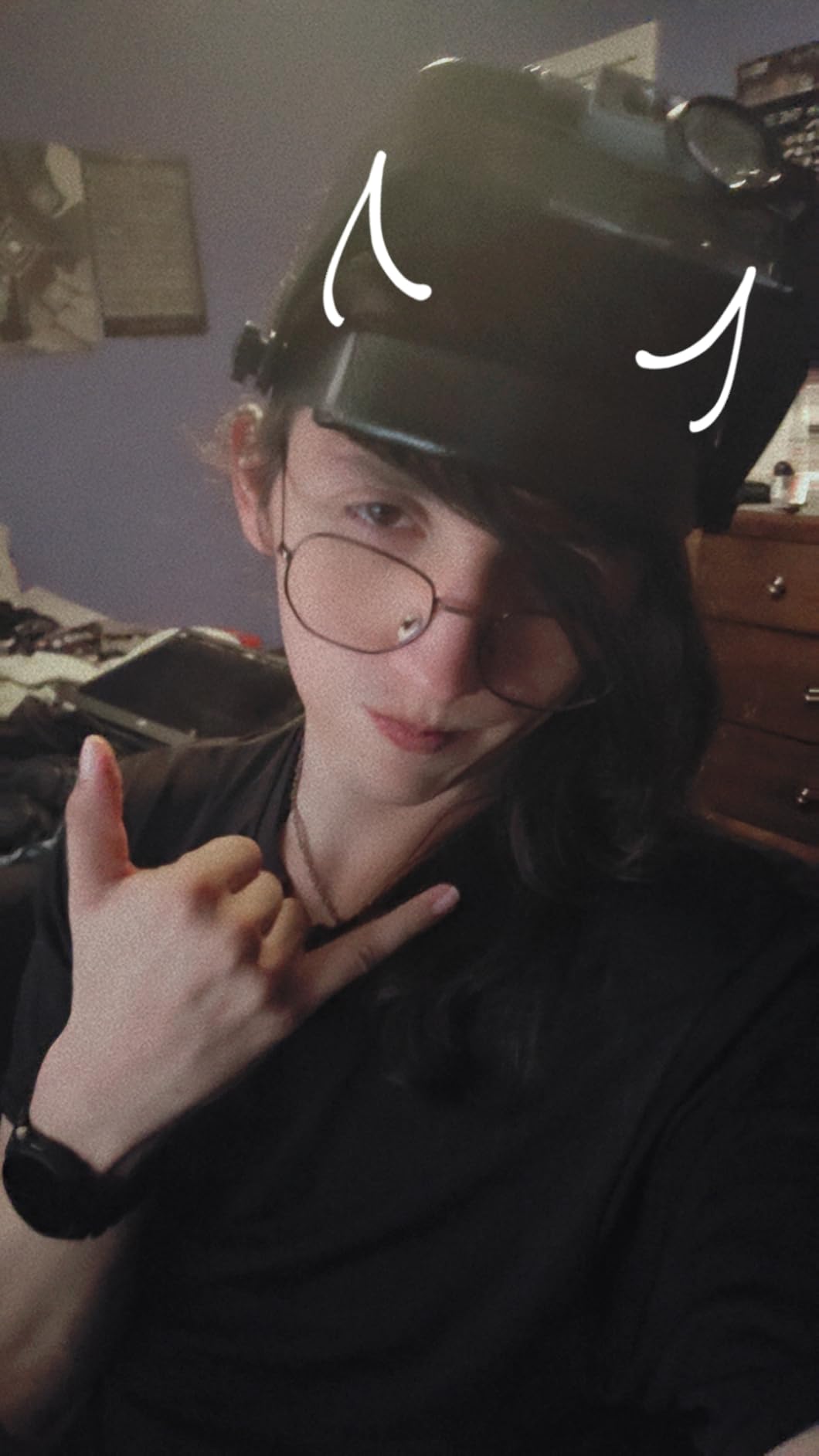 SE Illuminated Dual Lens Flip-in Head Magnifier, Head Magnifier, Tools for Repair & Precision Work, Adjustable Headlamp, 4.5X Loupe Magnifying, Black customer photo 1