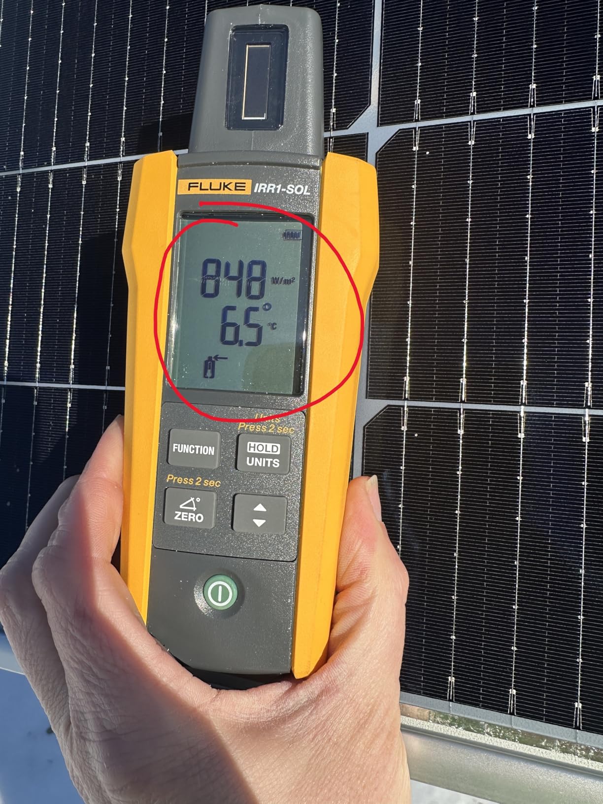 Fluke IRR1 Solar Irradiance Meter customer photo 1