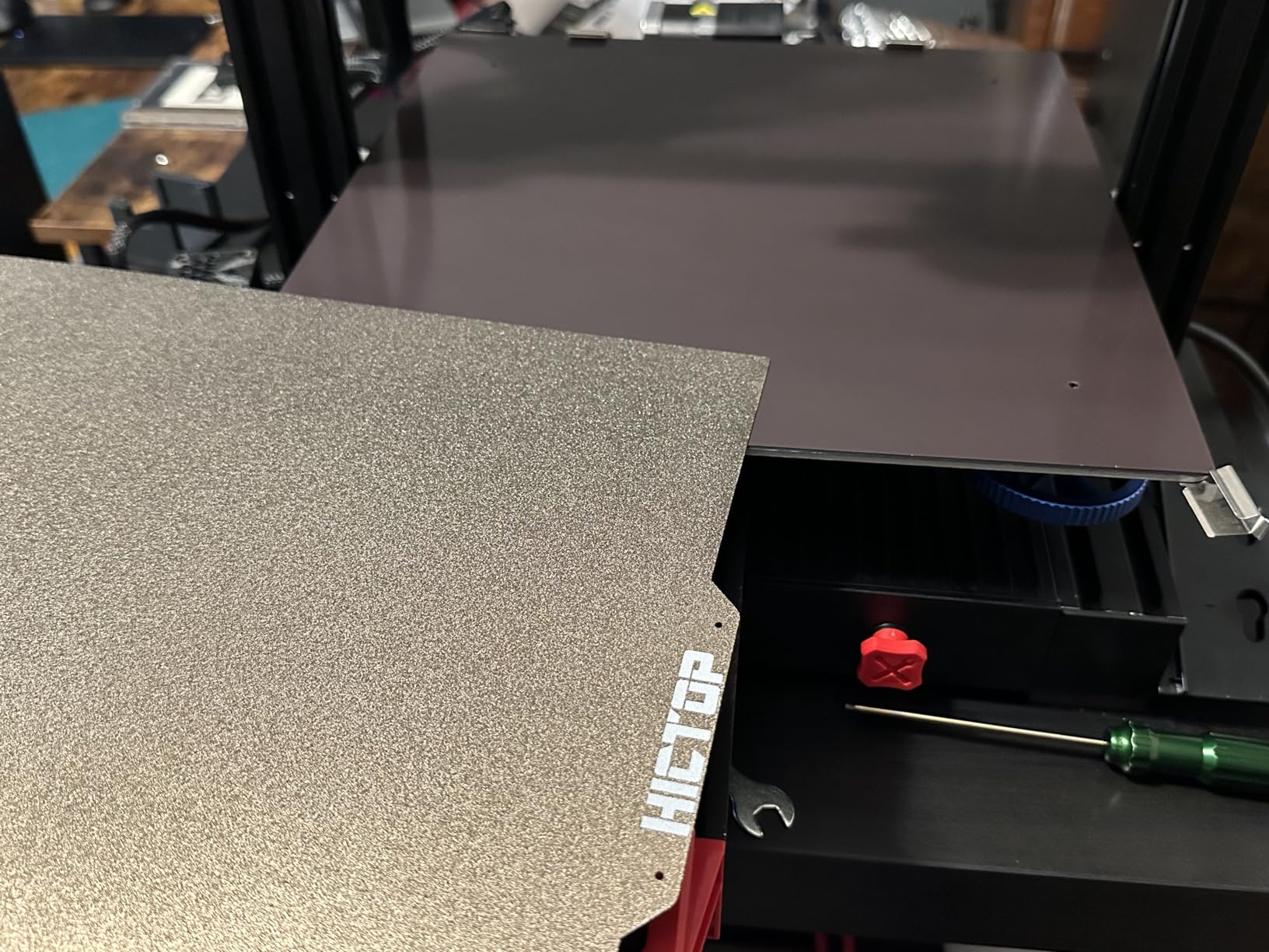 HICTOP PEI Plate 235mm Textured & Smooth Dual-Sided, Room Temp Cold Printing PLA/PETG for Ender-3/Neo/V2, Flashforge 5M/5M Pro, Most 3D Printers with a 235mm Hotbed customer photo 2