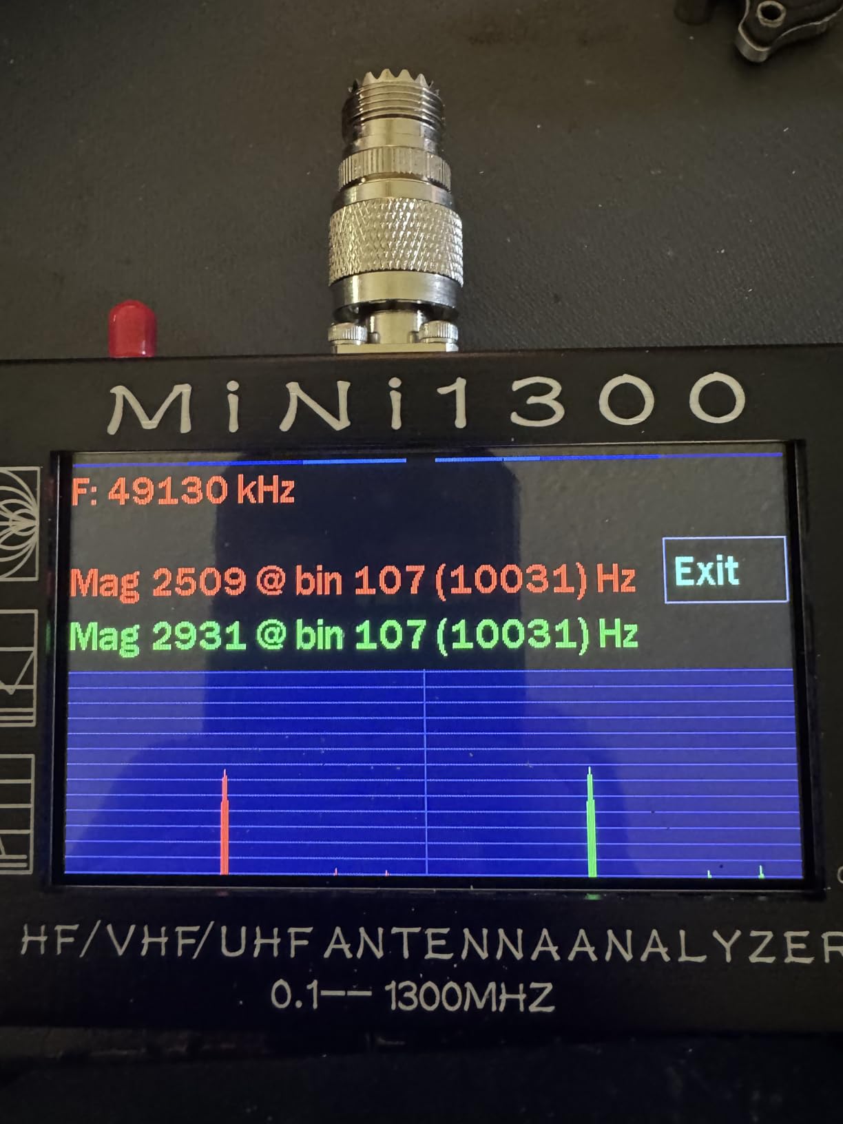 MINI1300 Antenna Analyzer 4.3in TFT LCD Touching Screen 0.1-1300MHz HF/VHF/UHF ANT SWR Antenna Analyzer Meter Frequency Sweep customer photo 2