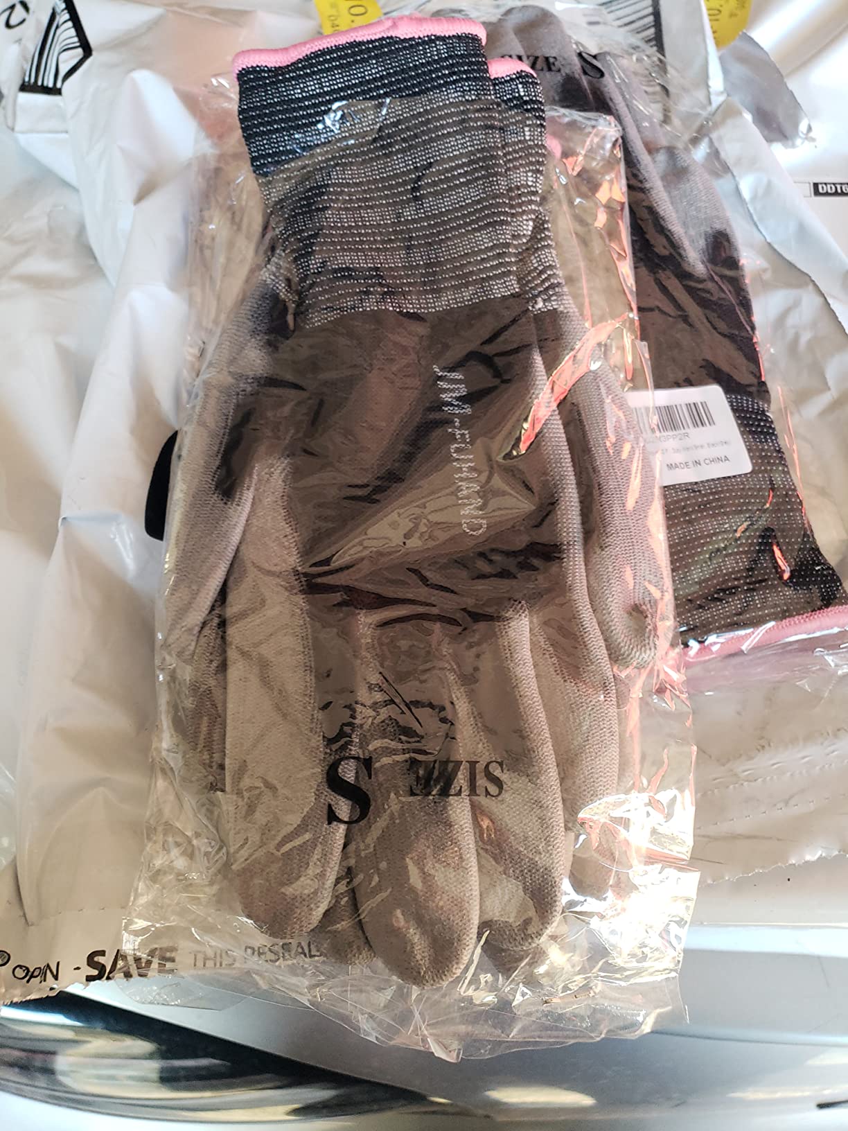 Anti static work gloves for PC building-2 Pairs,Thin and lightweight all purpose work gloves customer photo 2