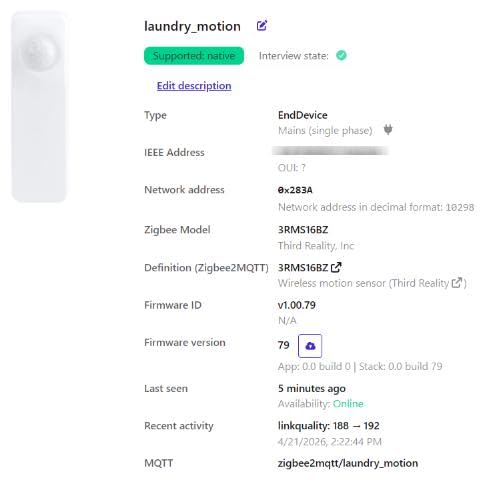 THIRDREALITY Zigbee Motion Sensor, Pet Friendly, Compatible with Home Assistant, SmartThings, Aeotec, Homey, Hubitat or Echo Devices with Built-in Zigbee Hub customer photo 1