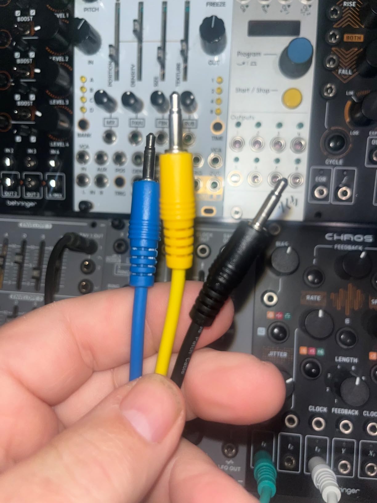 AxcessAbles 3.5mm TS Patch Cables | 1/8 Inch TS Aux Cable Pack (1ft, 6 Pack) | Eurorack Synthesizer Audio Cables | Multicolor Unbalanced Patch Cables customer photo 1