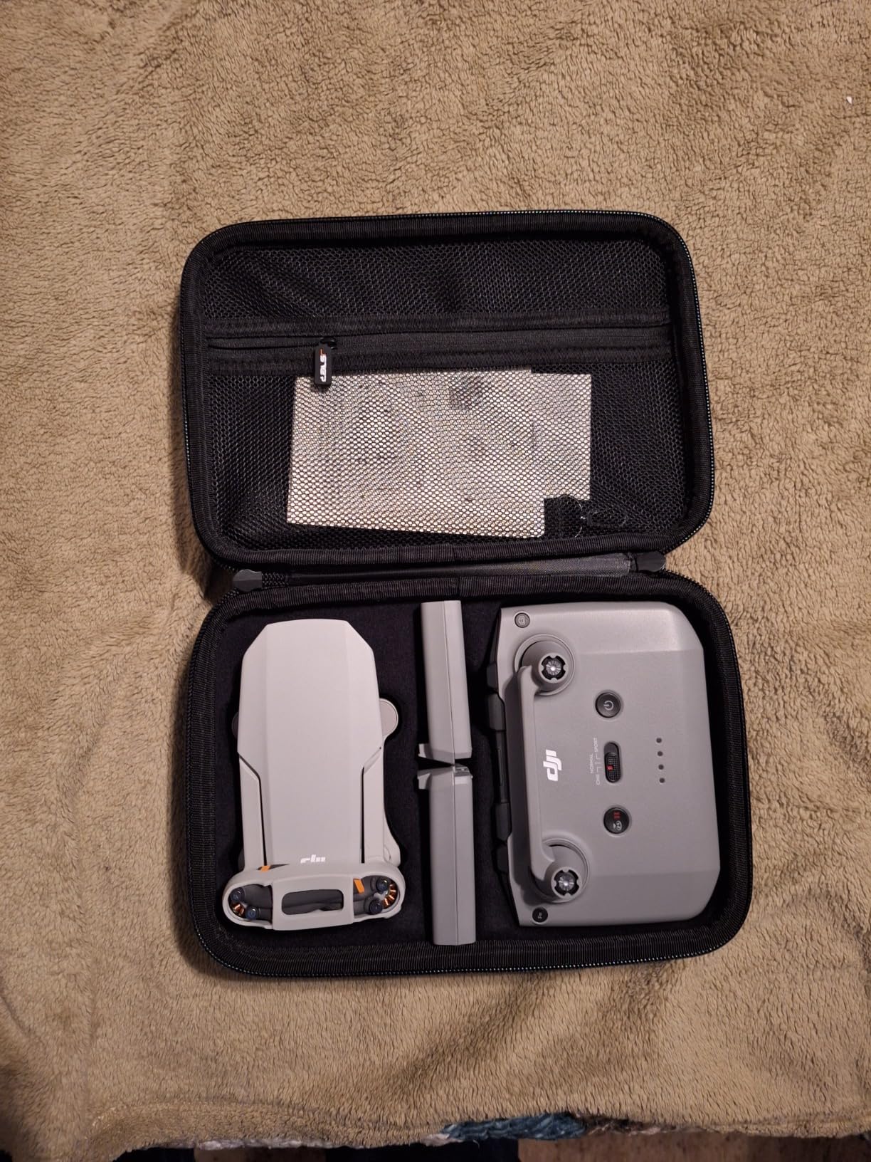 JSVER Carrying Case for DJI Mavic Mini 2 Hard Shell Storage Case for Mini 2/2 SE/4K Drone Remote Controller and Accessories, with Propeller Protectors and Control Stick Cover customer photo 1