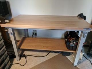 Seville Classics UltraHD Heavy Duty Workbench Table w/Solid Wood Top, 1000 lbs. Weight Capacity Workstation for Garage, Warehouse, Workshop, Graphite, 72