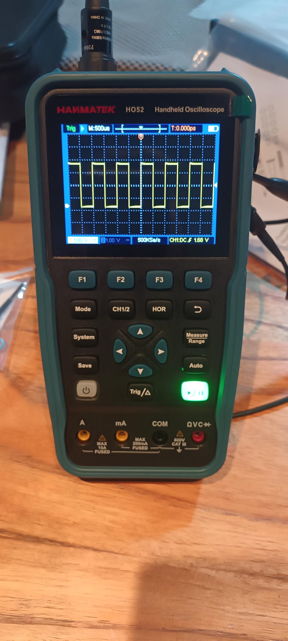 HANMATEK Handheld Digital Oscilloscope 50Mhz Bandwidth with 2 Channels HO52 3.5