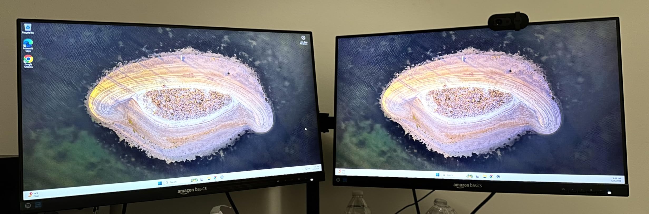 Amazon Basics 24-inch Full HD IPS Monitor, 75 Hz, 1080P, HDMI, Display Port and VGA Input, Adjustable Stand, VESA Compatible, Built-in Speakers for Office and Home, Black customer photo 2