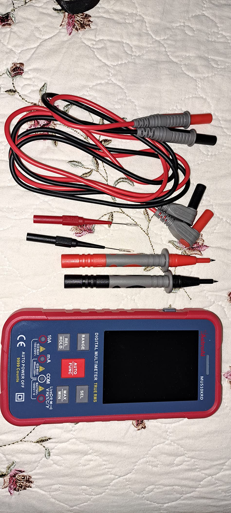AstroAI Multimeter Tester 10000 Counts TRMS Auto-Ranging Color LCD Screen Digital Volt Meter, Fast Accurately Measures Voltage Current Amp Resistance Continuity Duty-Cycle Capacitance Temperature customer photo 2
