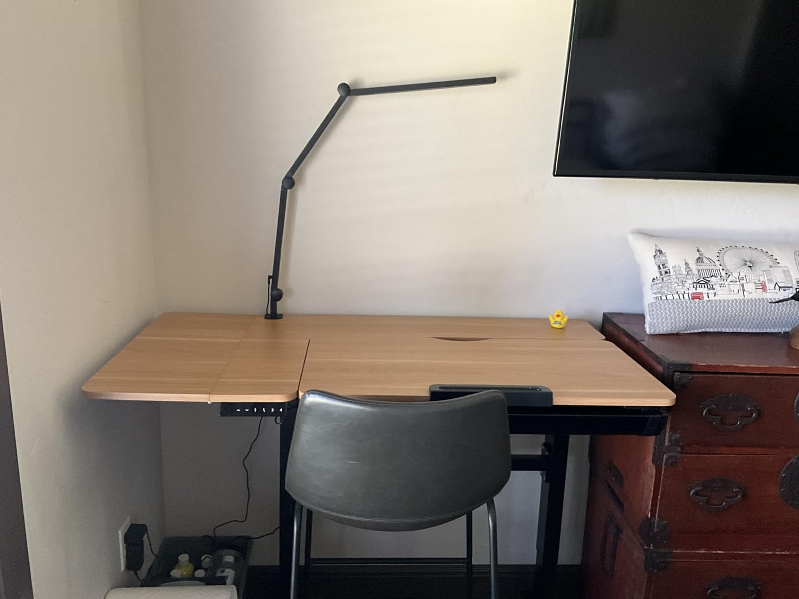 FLEXISPOT Electric Drafting Table Adjustable Height 47.2x23.6 Standing Drawing Desk Extendable Top Craft Workstation w/Tilting Tabletop, Storage Drawer for Study, Office, Studio, Art, Adult and Kid customer photo 2