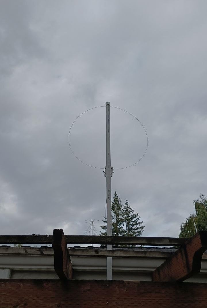 MLA-30+ Loop Antenna, 0.5-30MHz Active Receiving Antenna Rainproof, with 10m Feeder, Built-in Low Noise Amplifier for HAM SDR Short Medium Wave Radio, DIY kit for Rooftop, Balcony customer photo 1