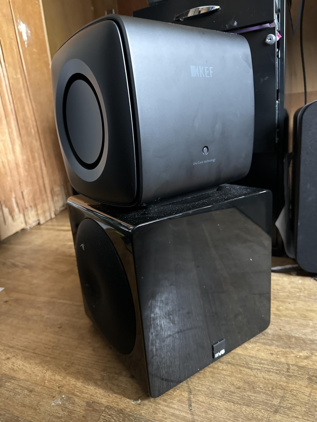 KEF KC62 Subwoofer (Black) - Compact Uni-Core Force Cancellation Subwoofer customer photo 1