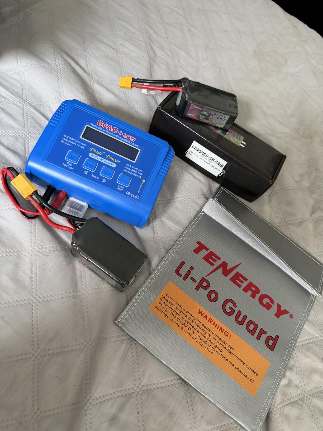 Tenergy 2 Pack, Fire Retardant Lipo Bags, Battery Bags for Charging and Storage, 5.5x3.5x2 inches Each customer photo 1