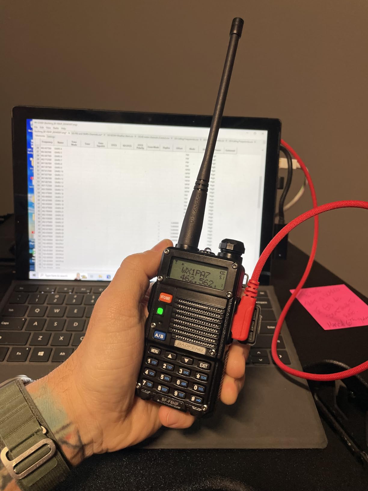 BAOFENG UV-5R Ham Radio Long Range UV5R Dual Band VHF UHF Rechargeable Walkie Talkies for Adults Handheld Two Way Radio with Earpiece AR-771 Full Kit for Camping Hunting Survival Gear,2Pack customer photo 1