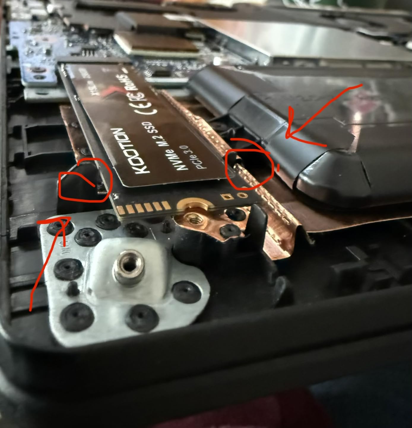 M.2 Heatsink Cooler 2280 SSD Double-Sided Heat Sink with Thermal Silicone pad for PS5/PC PCIE NVME M2 SSD(Black)) customer photo 1