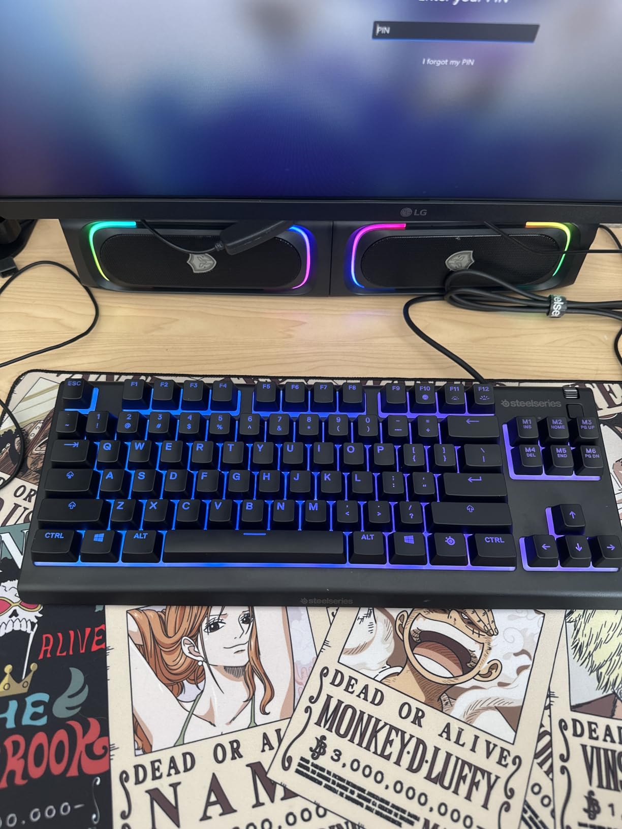 SteelSeries Apex 3 TKL RGB Gaming Keyboard - Tenkeyless Compact Form Factor - 8-Zone RGB Illumination - IP32 Water & Dust Resistant - Whisper Quiet Gaming Switch - Gaming Grade Anti-Ghosting, Black customer photo 1