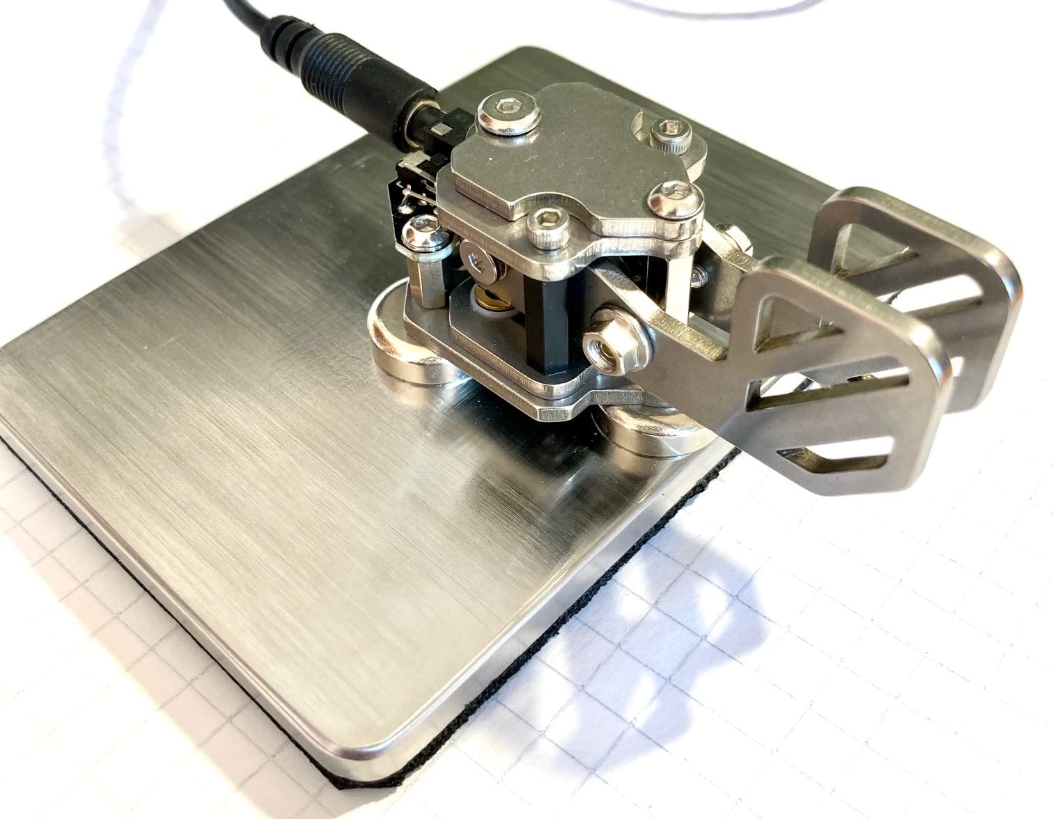 Mini CW Key Automatic Morse Radio HAM Send Telegram Double Paddle Morse Code Key with Stainless Steel Body Three Neodymium Magnets Base customer photo 1