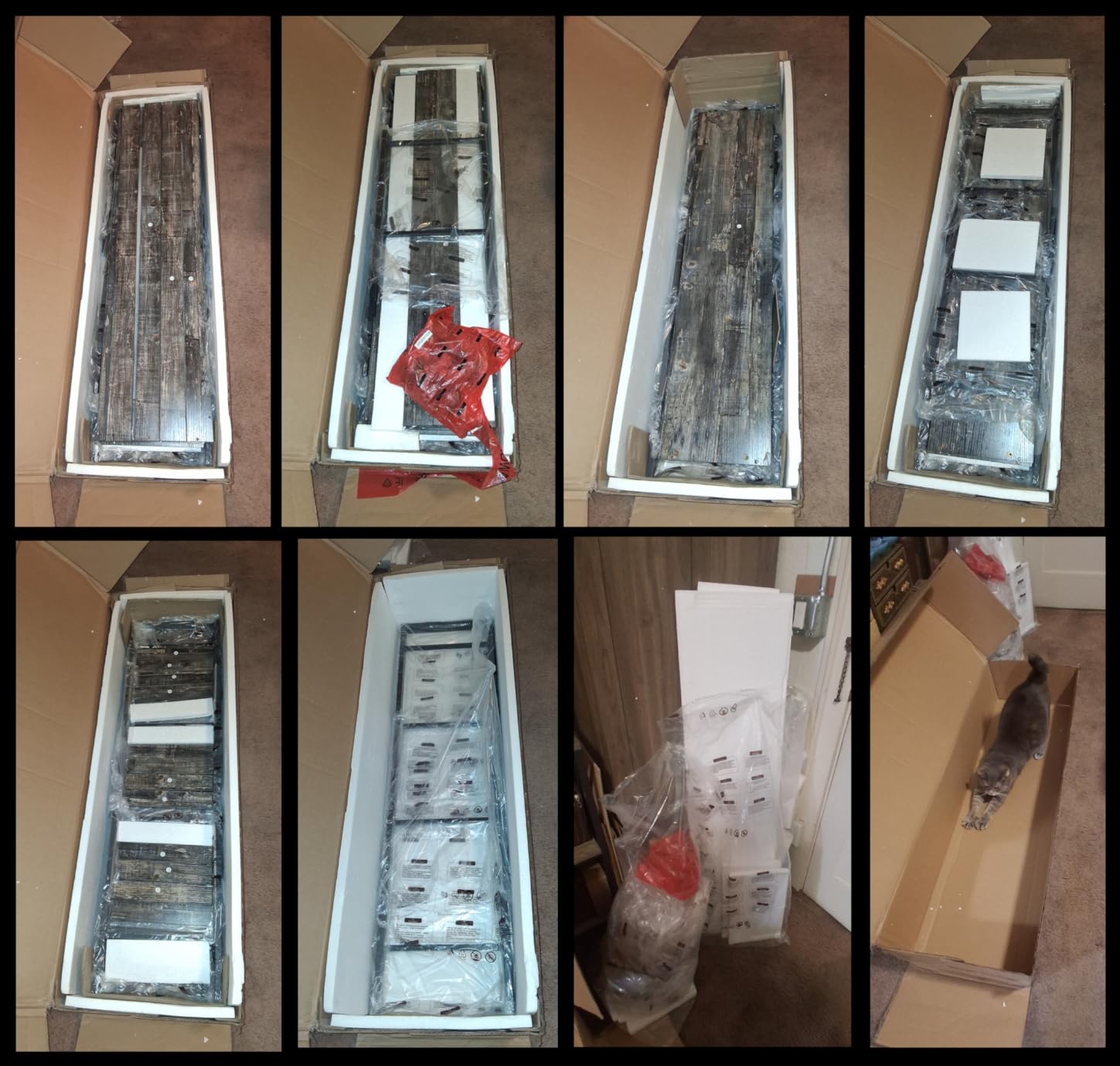 Seventable Bookshelf 6 Tier with 4 Hooks, 67