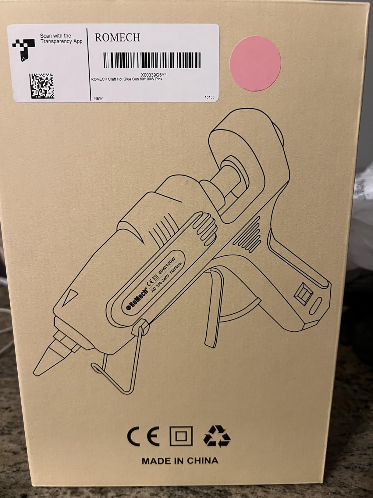 ROMECH Full Size Hot Glue Gun with 60/100W Dual Power and 21 Hot Glue Sticks (7/16