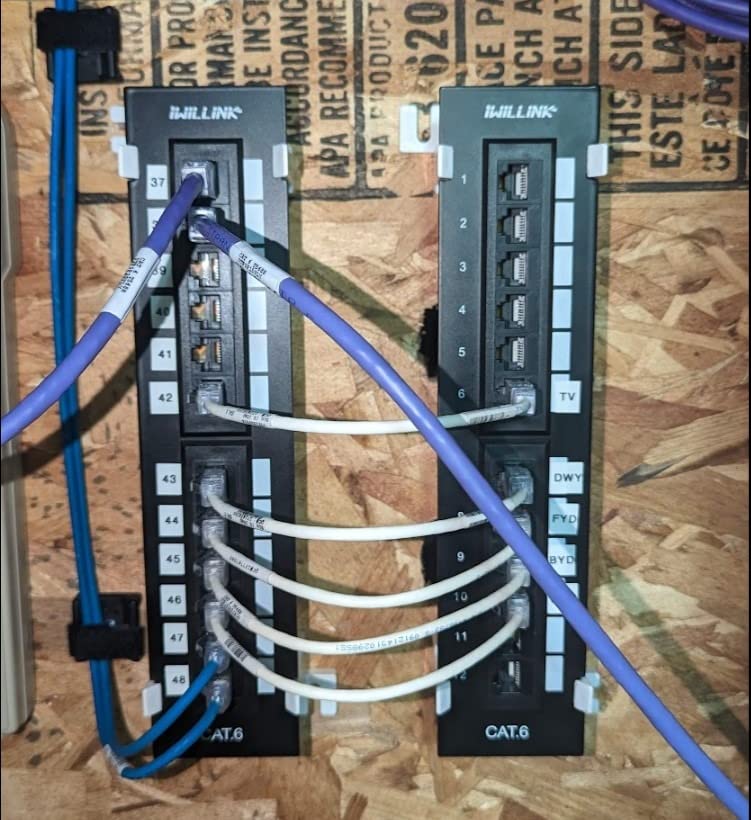 iwillink 24 Port Patch Panel, 10Gbps Cat6 Patch Panel, RJ45 Keystone Network Panel for Rackmount or Wall Mount, Ideal for Gigabit Ethernet Connections customer photo 1