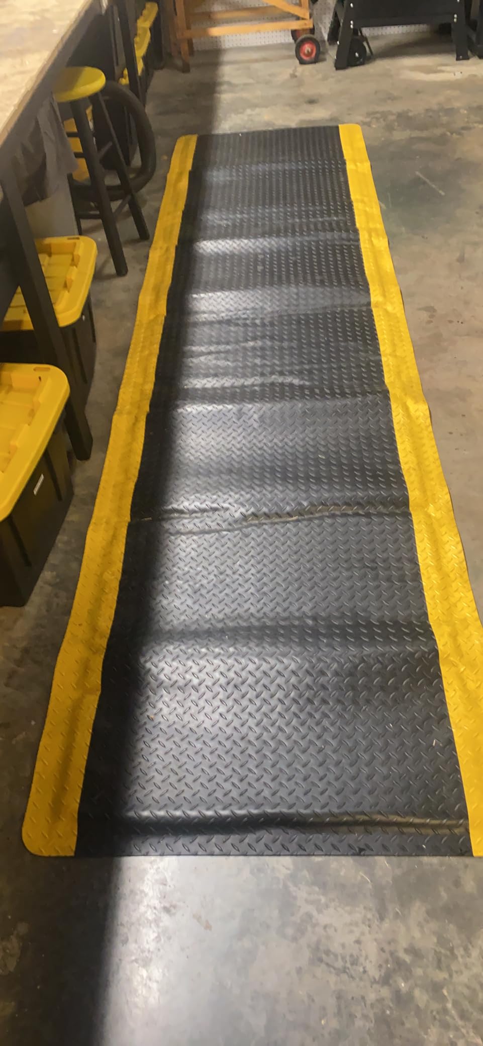 3' x 5' ESD Anti-Fatigue Conductive Mat, Durable Heavy Duty Diamond Plate, Soft Sponge Ergonomic Mat, Non Slip Waterproof Floor Mats for Commercial & Industrial Work, Thick 3/4
