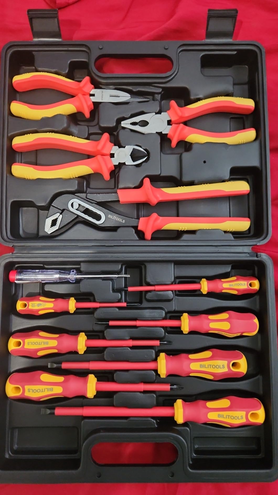 BILITOOLS Insulated Screwdriver & Pliers Set, 1000V Electrical Tools for Electrician Magnetic Phillips Slotted Pozidriv Tips customer photo 1