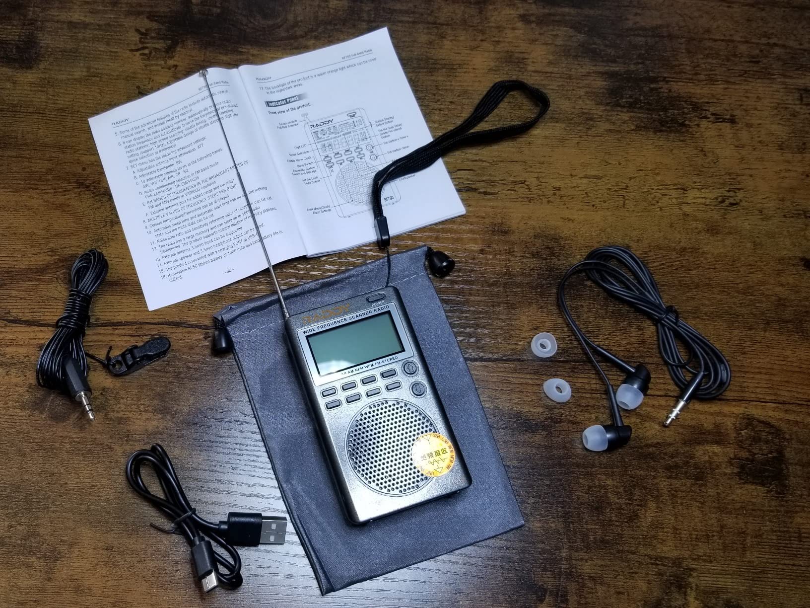 Raddy RF760 Portable SSB Shortwave Radio Receiver with NOAA Alert, Full Band AM/FM/SW/CB/VHF/UHF/WX/AIR customer photo 1