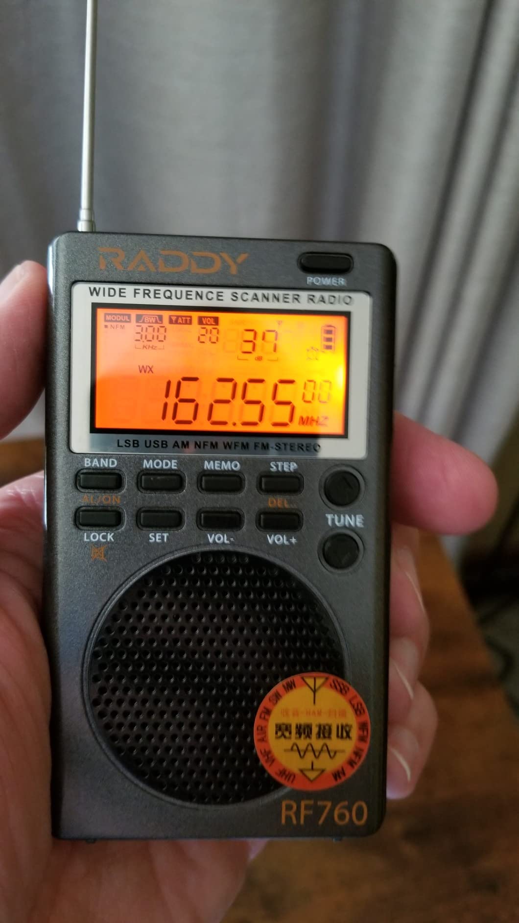 Raddy RF760 Portable SSB Shortwave Radio Receiver with NOAA Alert, Full Band AM/FM/SW/CB/VHF/UHF/WX/AIR customer photo 2