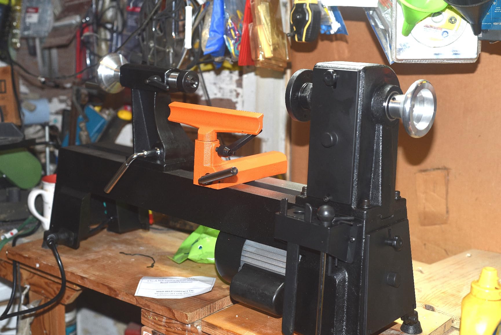 WEN LA3424 4.5-Amp 12-Inch by 18-Inch 5-Speed Benchtop Wood Lathe, Black customer photo 1