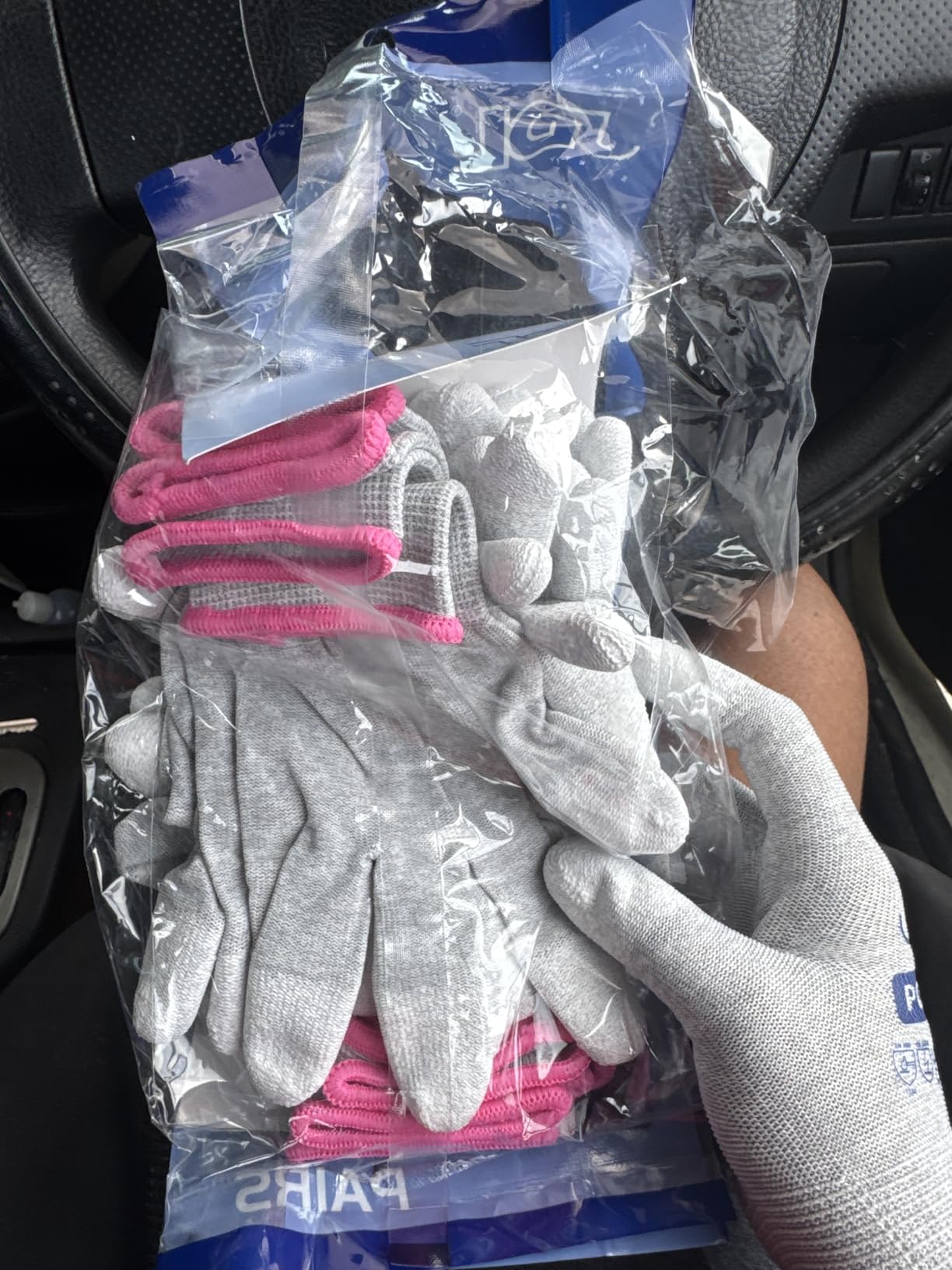 JDL ESD Work Gloves, Anti-Static Gloves for PC Building, 6 pairs, Computer Installation & Repair, High Resistance Carbon Fiber Gloves, Medium customer photo 2